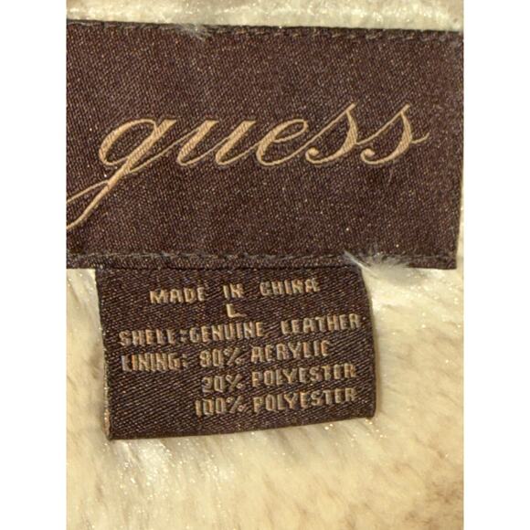 Vintage 90s Y2K Guess Brown Tan Suede Penny Lane Coat-Size Large - Picture 6 of 7